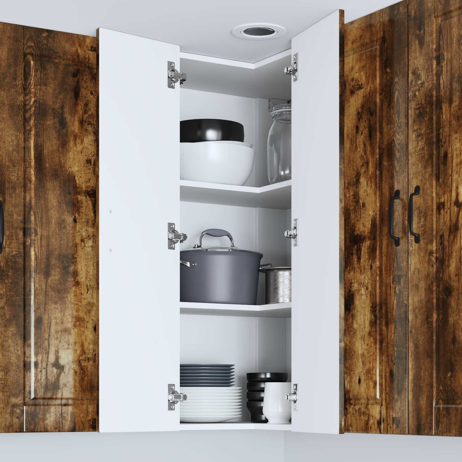 Πάνελ πλυντηρίου πιάτων με ράφι Καπνιστό Δρύς 57 x 57 x 100 εκ.