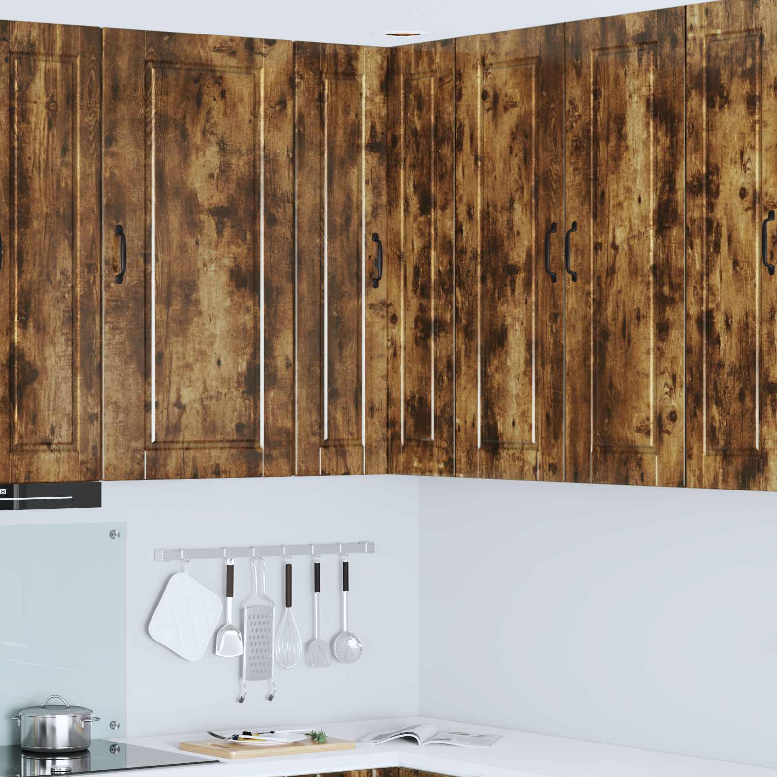 Πάνελ πλυντηρίου πιάτων με ράφι Καπνιστό Δρύς 57 x 57 x 100 εκ.