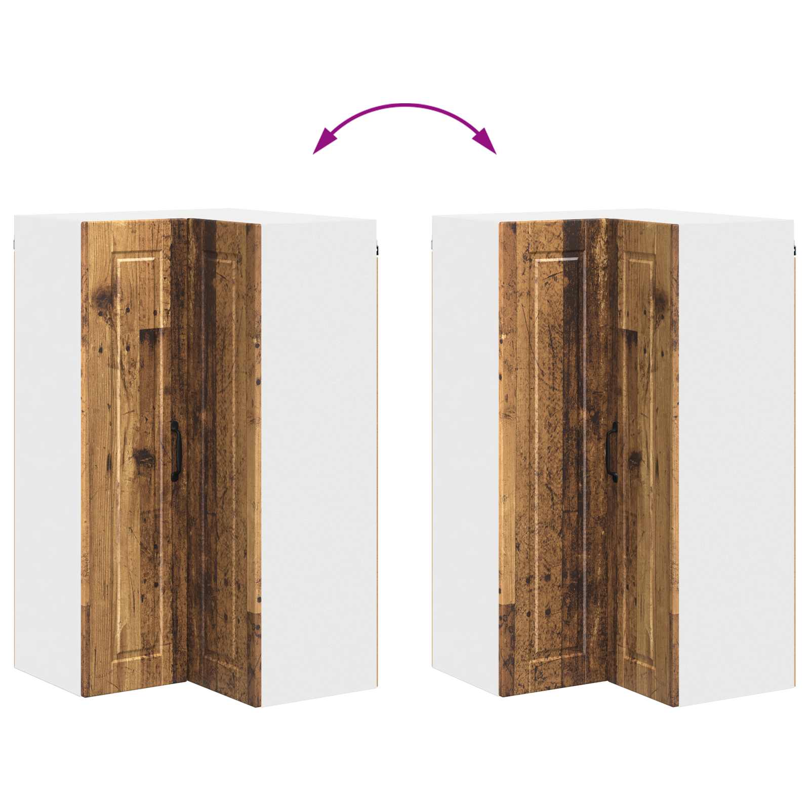 Πάνελ πλυντηρίου πιάτων με ράφι Παλιό ξύλο 57 x 57 x 100 εκ.