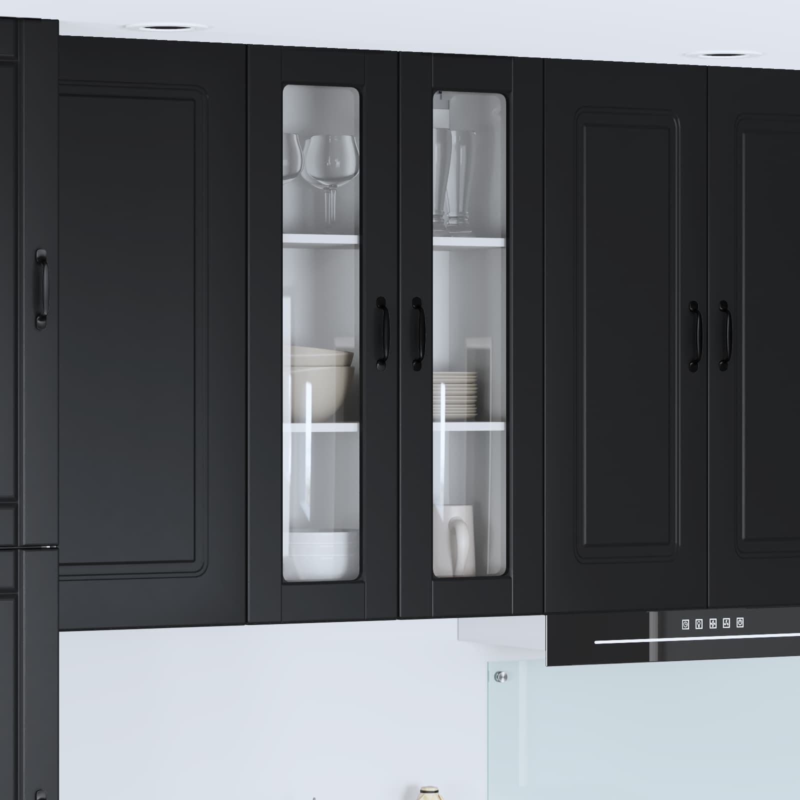 Πάνελ πλυντηρίου πιάτων με ράφι Μαύρο 60 x 31 x 100 εκ.