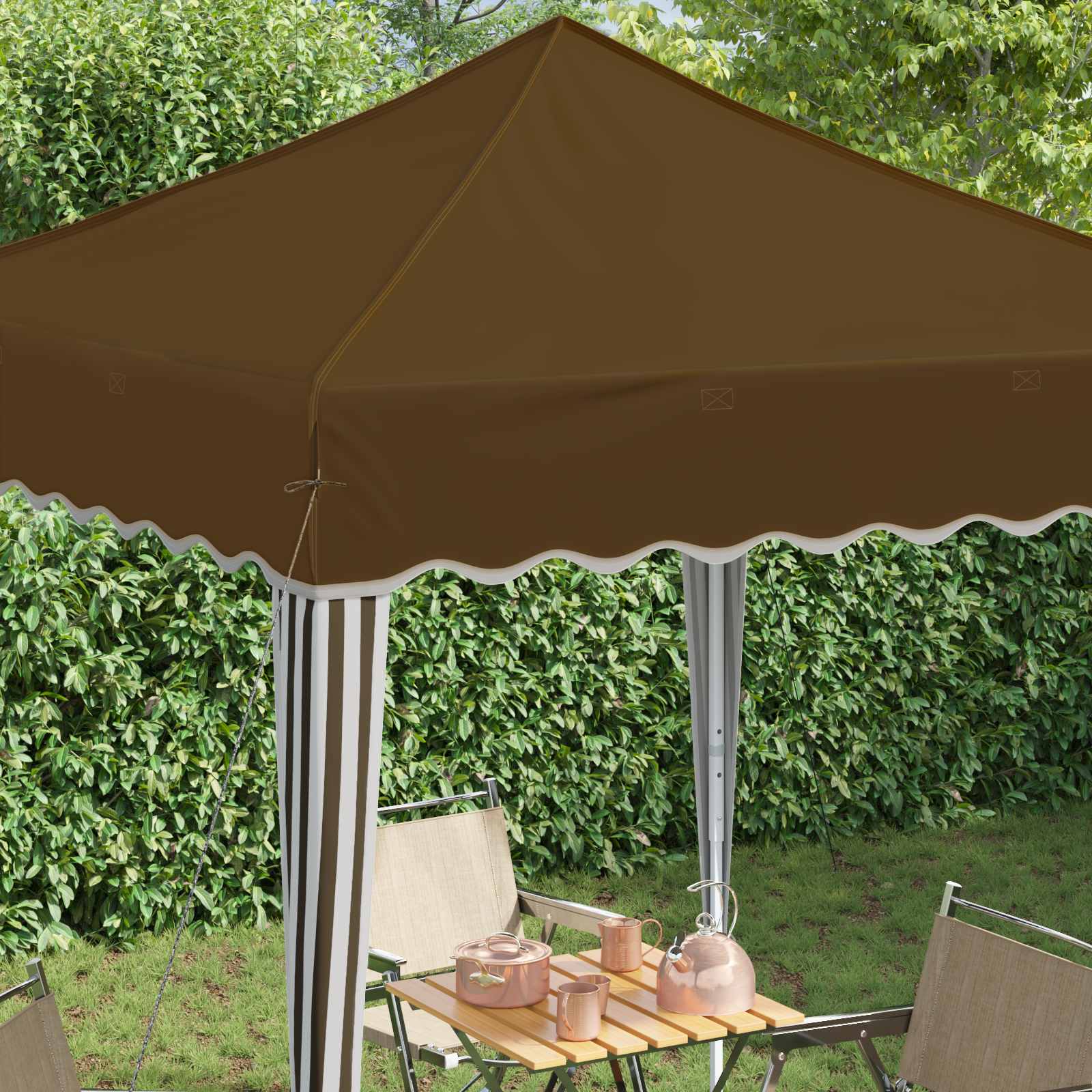 Αυτοσχέδιο Μόρφωση Taupe 195 x 195 x 245 εκ. Ύφασμα Όξφορντ - Pakobazaar