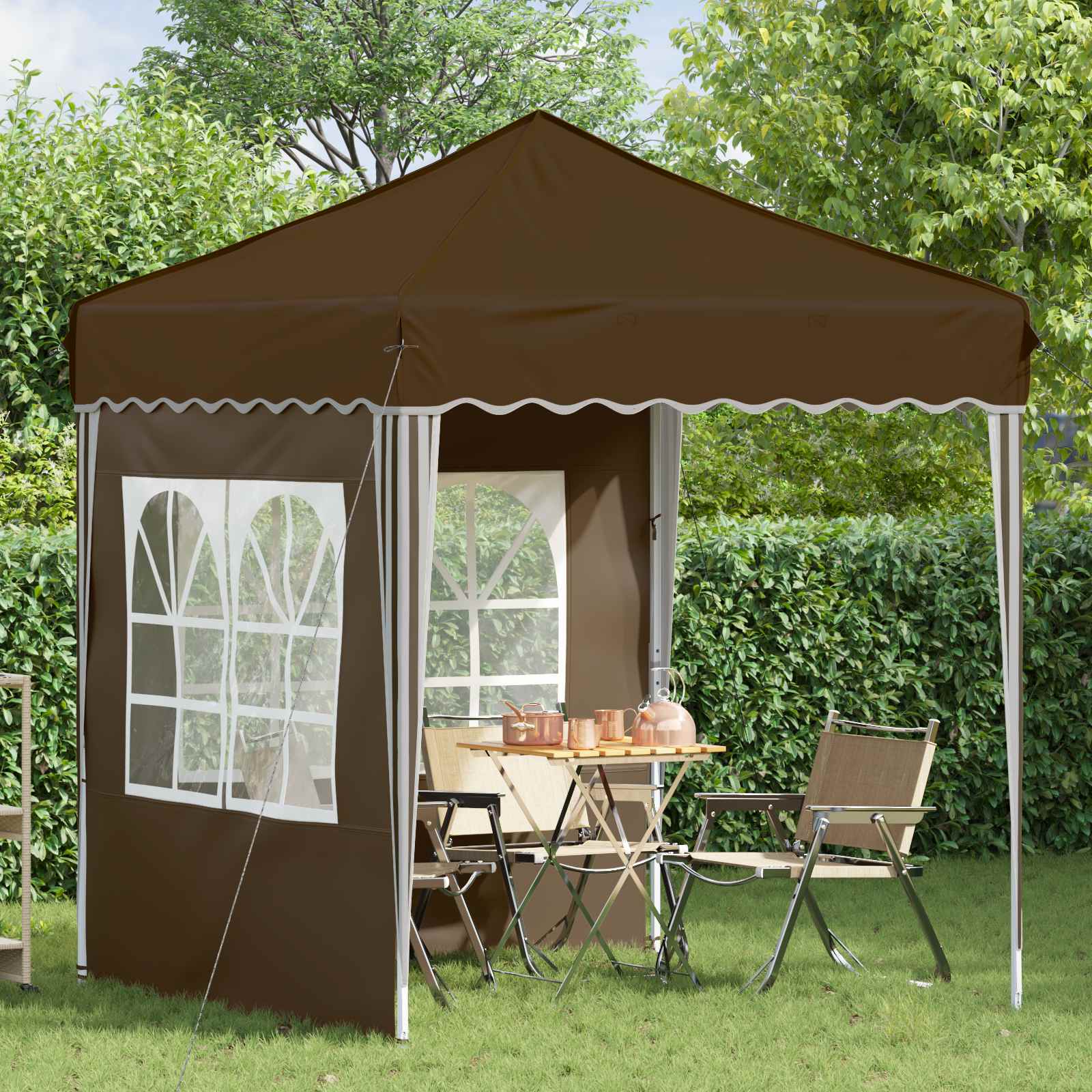 Αυτοσχέδιο Μόρφωση Taupe 195 x 195 x 245 εκ. Ύφασμα Όξφορντ - Pakobazaar