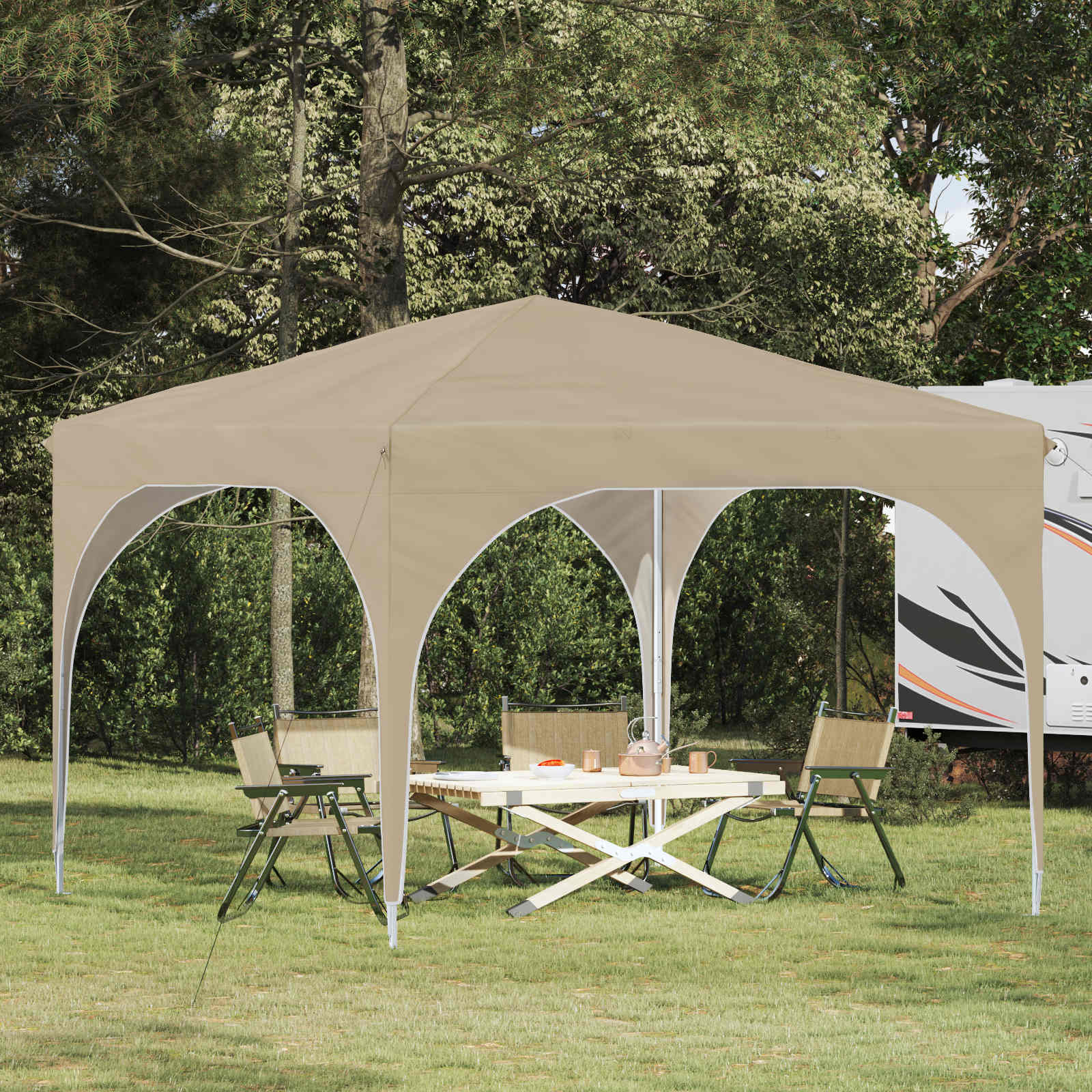 Αυτοσχέδιο Μόρφωση 290 x 290 x 245 εκ Κρεμ - Pakobazaar