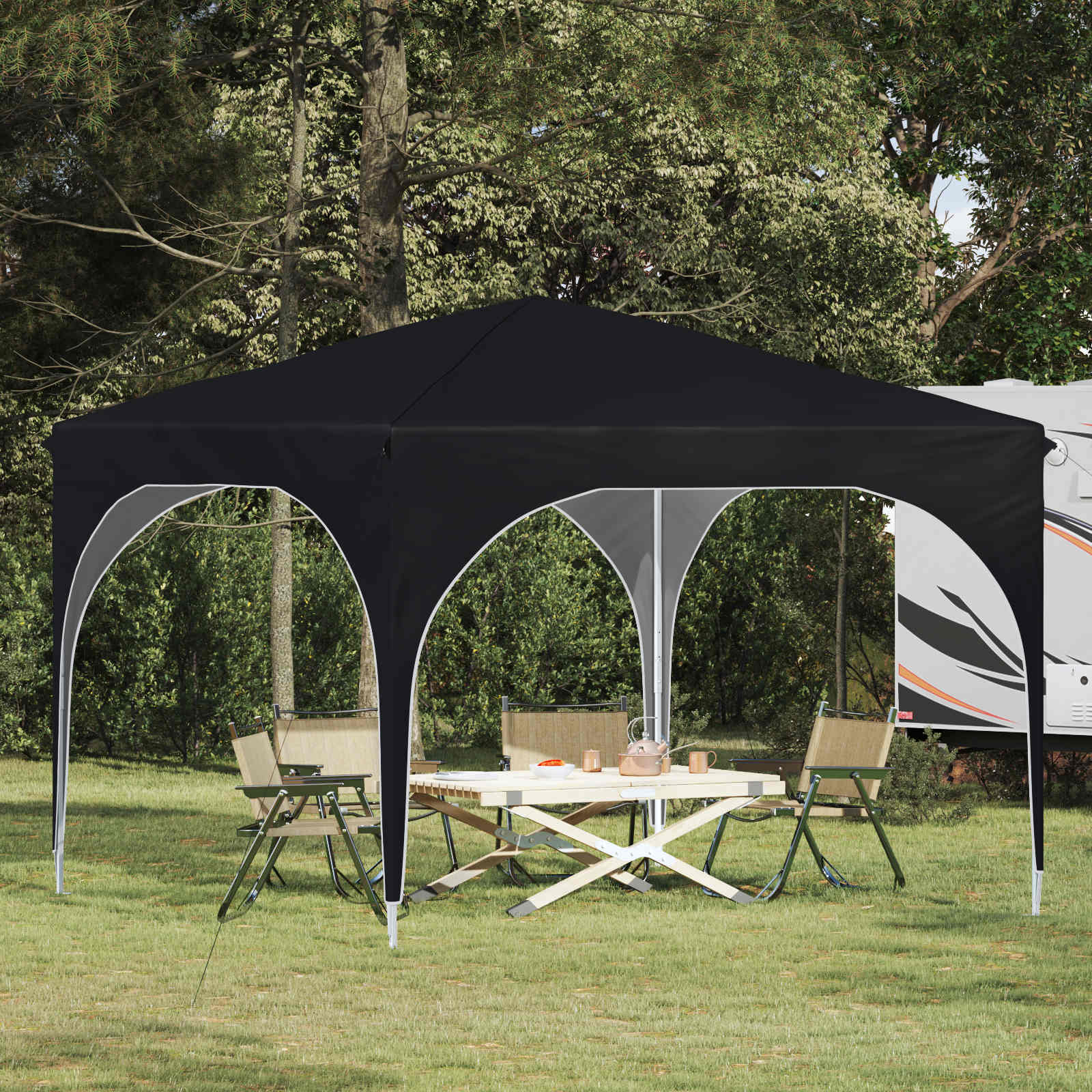 Αυτοσχέδιο Μόρφωση 290 x 290 x 245 εκ Ανθρακί - Pakobazaar
