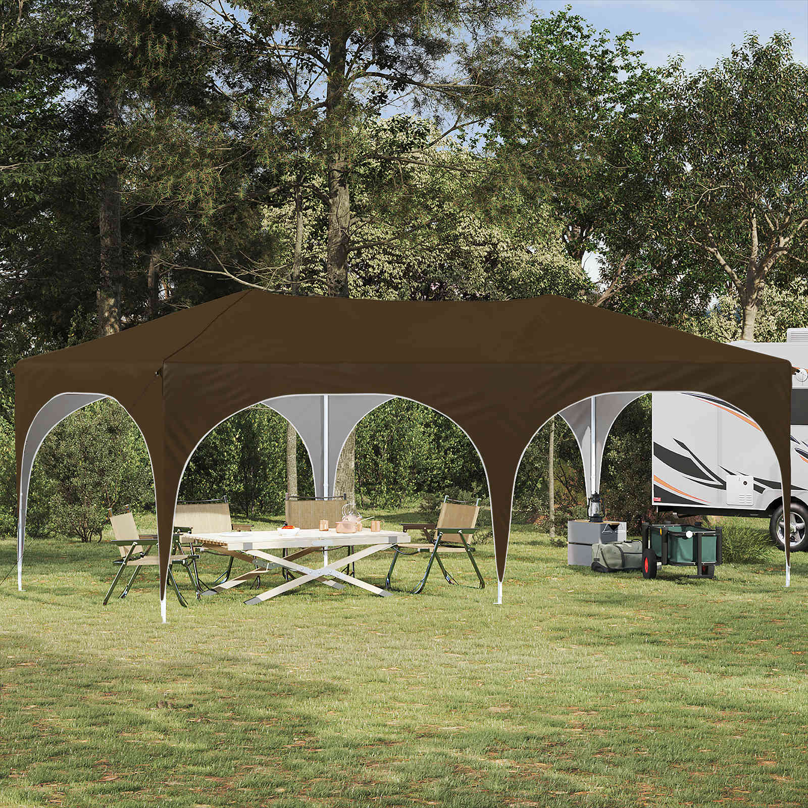 Αυτοσχέδιο Μόρφωση Taupe 575 x 288 x 245 εκ Ύφασμα Όξφορντ - Pakobazaar