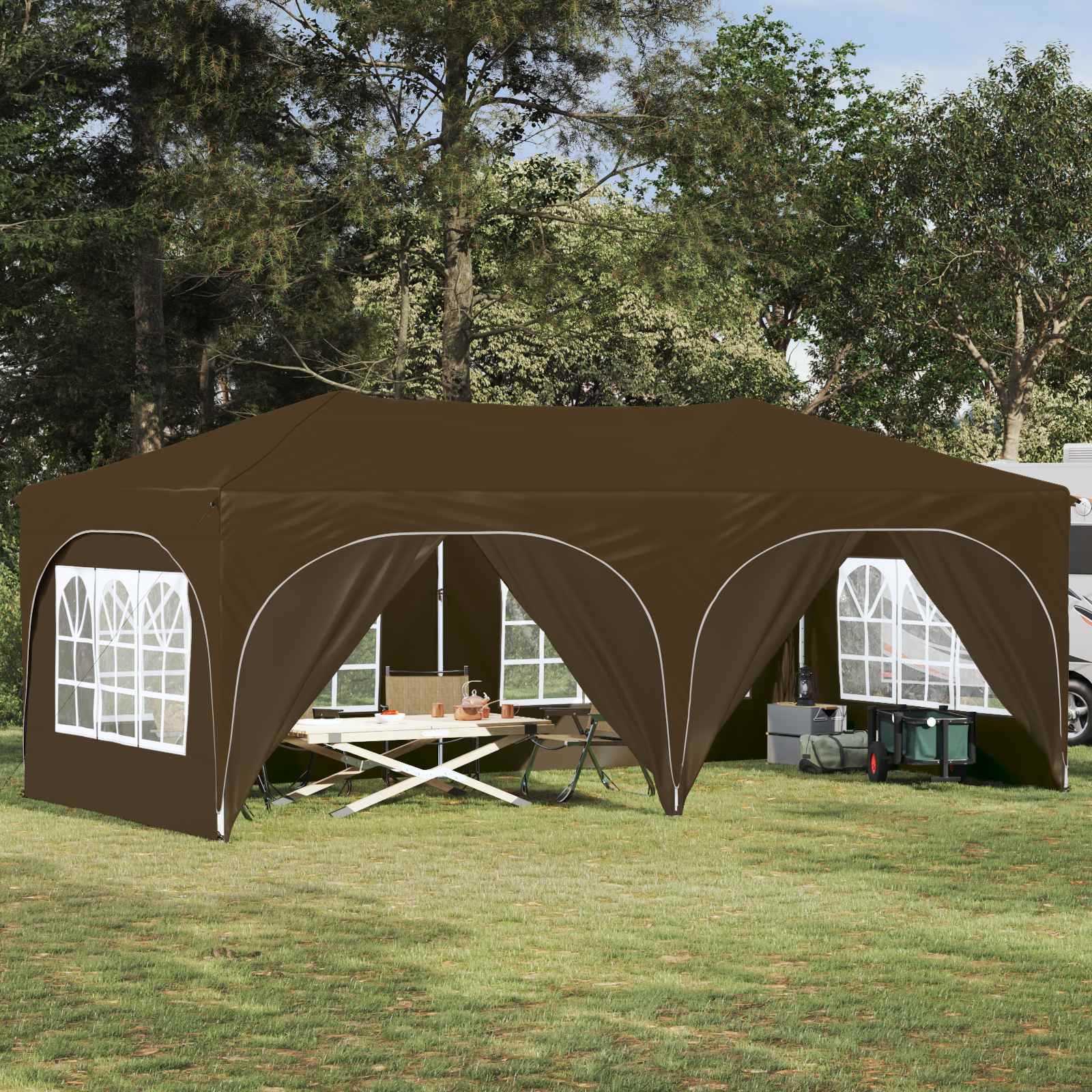 Αυτοσχέδιο Μόρφωση Taupe 575 x 288 x 245 εκ Ύφασμα Όξφορντ - Pakobazaar