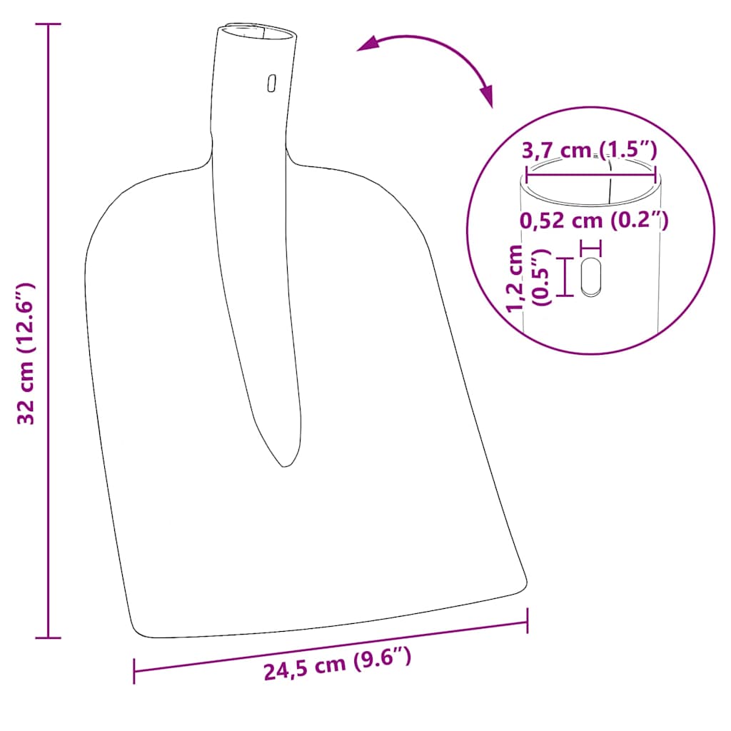 Κεφάλι Φτυαριού 4 pcs Κόκκινο 32 x 24,5 εκ.