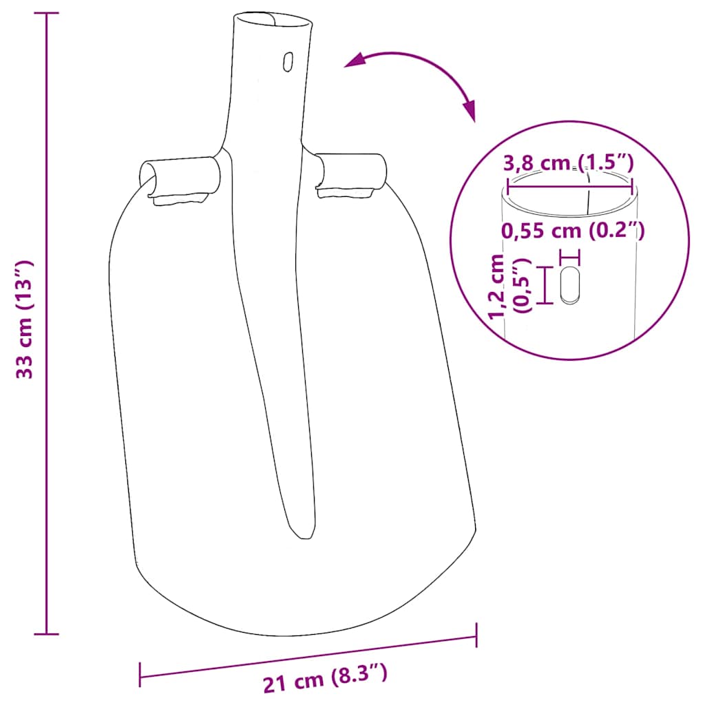 Κεφάλι Φτυαριού 4 pcs Ασημί 33 x 21 εκ.