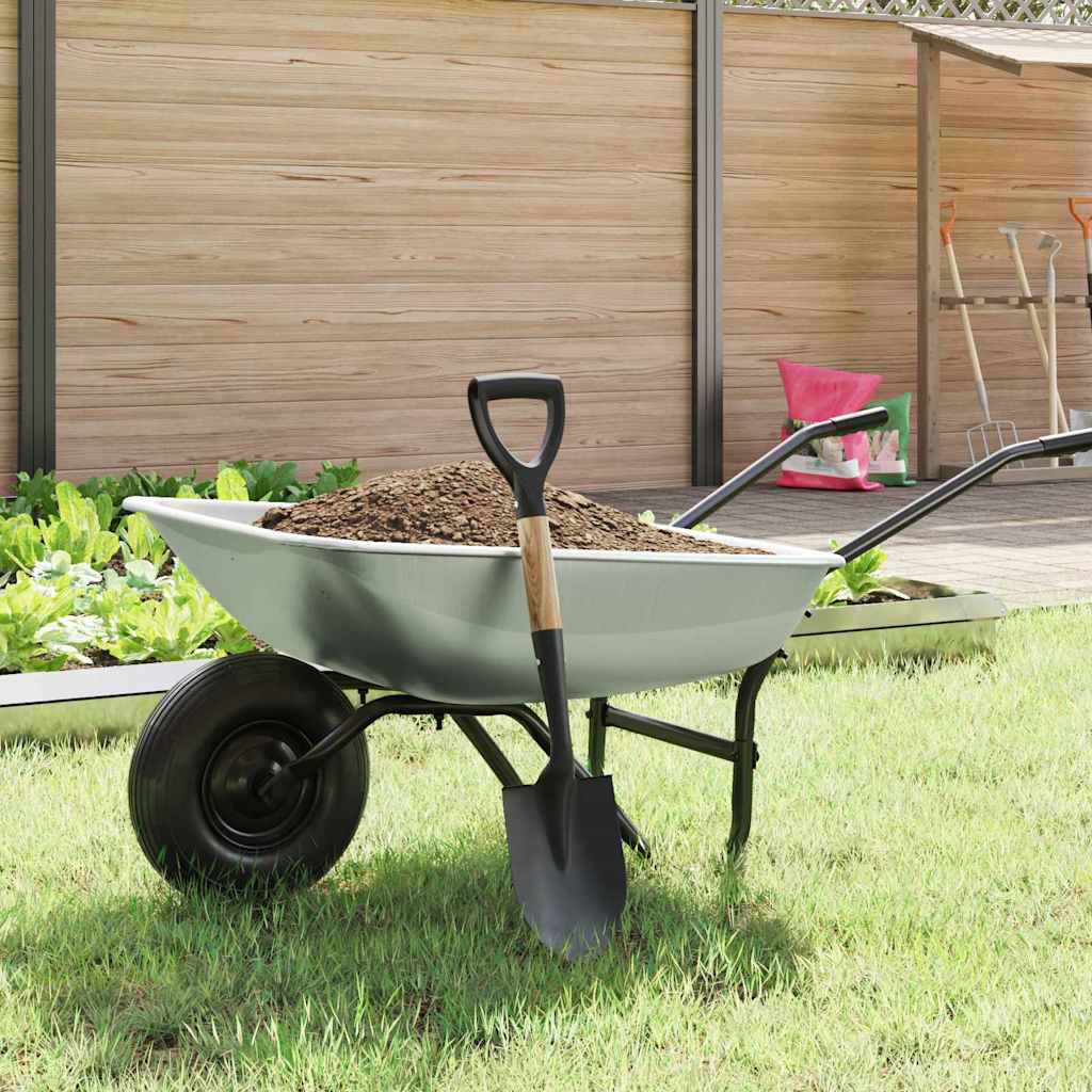 Φτυάρι Μαύρο 68,5 εκ. Διαστρωμένος Χάλυβας και Στερεό Ξύλο - Pakobazaar