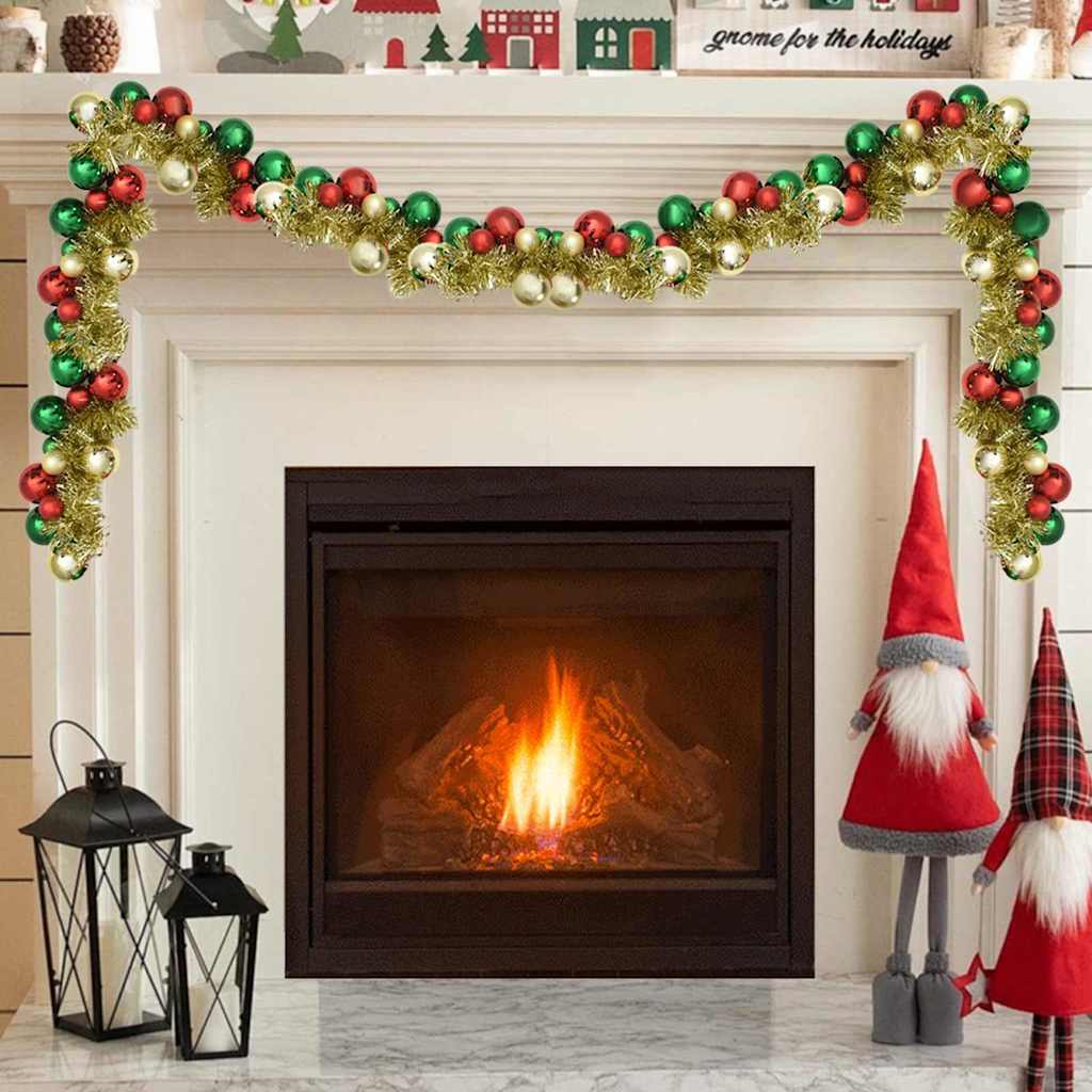 Γιρλάντα με Χριστουγεννιάτικα Μπαλάκια Πολύχρωμο 186 εκ - Pakobazaar