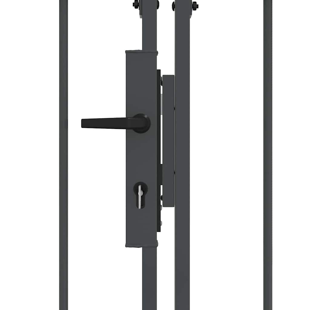 Πύλη Κήπου με Καμπύλη Κορυφή Assen Γκρι 500 x 75 cm Ατσάλι