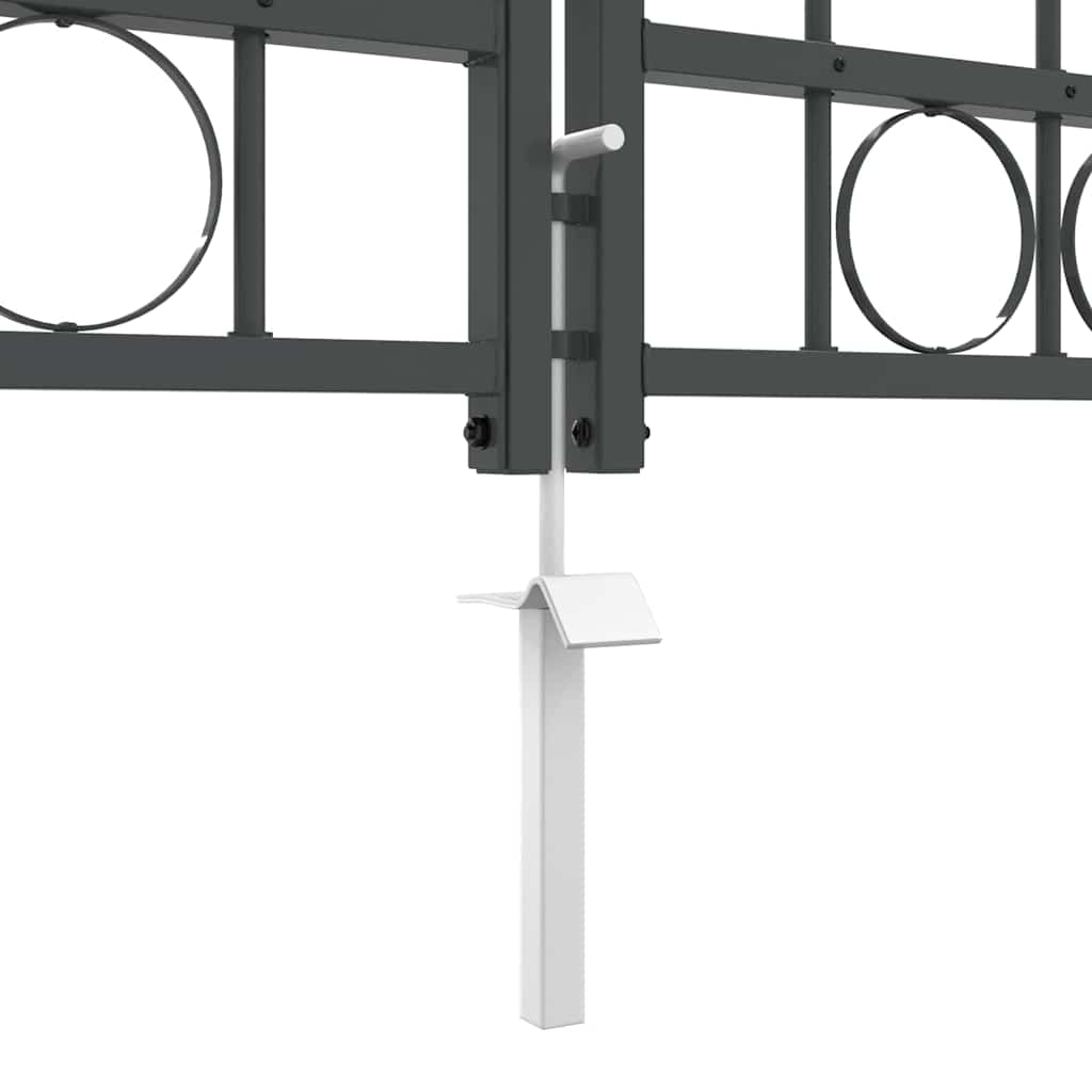 Πύλη Κήπου με Καμπύλη Κορυφή Assen Γκρι 500 x 75 cm Ατσάλι