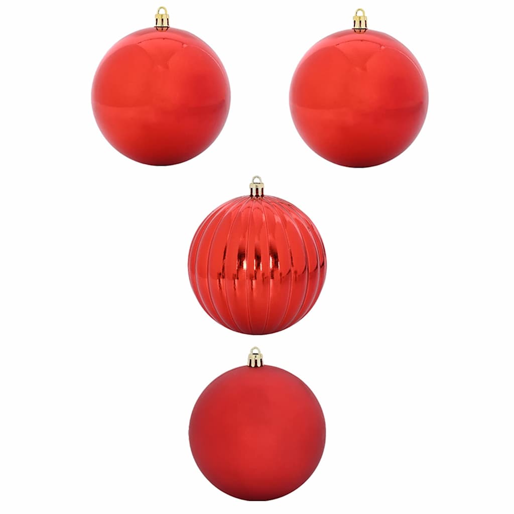 Σέτ Χριστουγεννιάτικων Μπάλλων XXL 4 pcs Κόκκινο Πλαστικό
