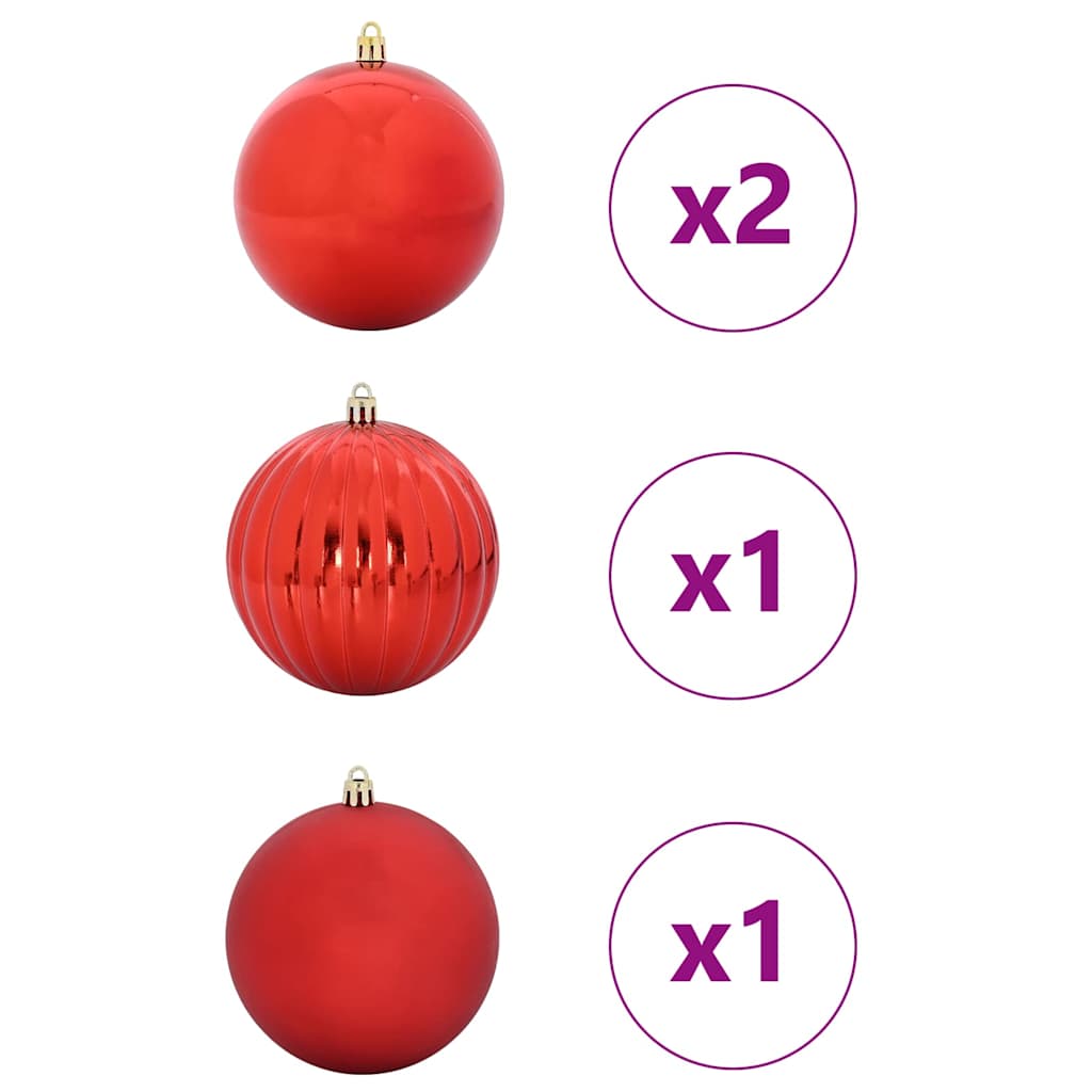 Σέτ Χριστουγεννιάτικων Μπάλλων XXL 4 pcs Κόκκινο Πλαστικό