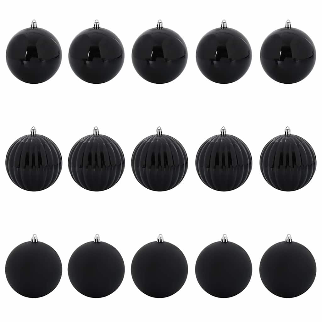 Σετ Χριστουγεννιάτικων Μπαλονιών XL 15 pcs Μαύρο Πλαστικό