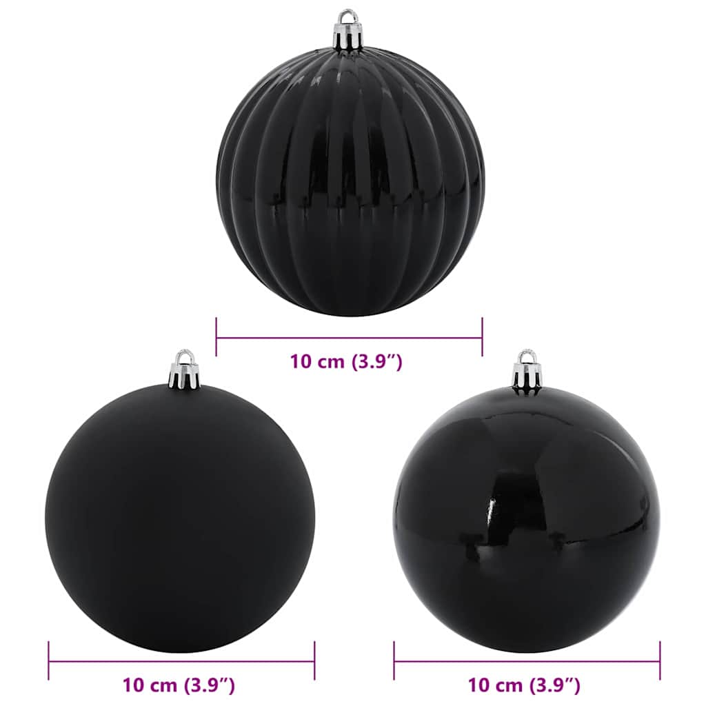 Σετ Χριστουγεννιάτικων Μπαλονιών XL 15 pcs Μαύρο Πλαστικό