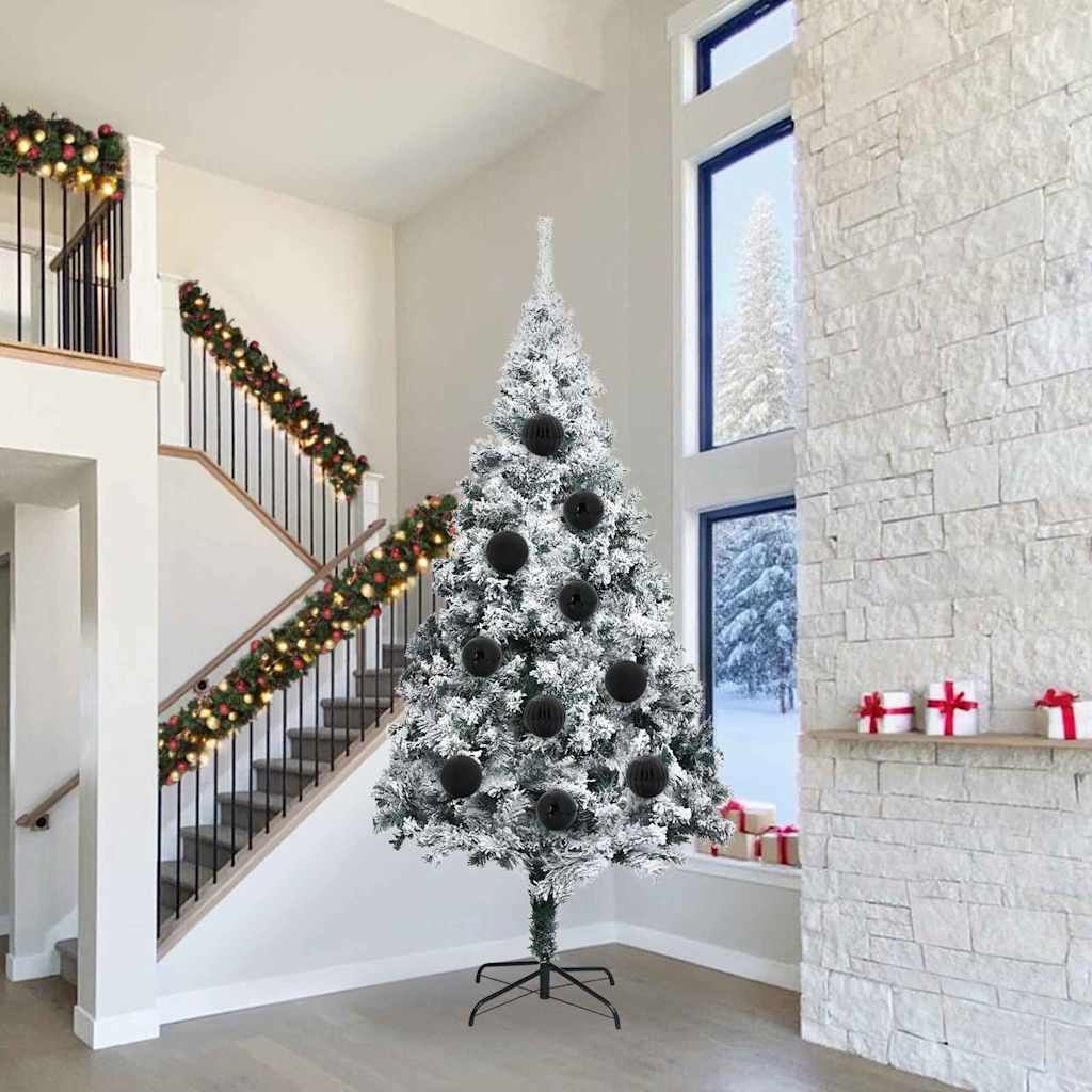 Σέτ Χριστουγεννιάτικων Μπαλών XXL 4 pcs Μαύρο Πλαστικό