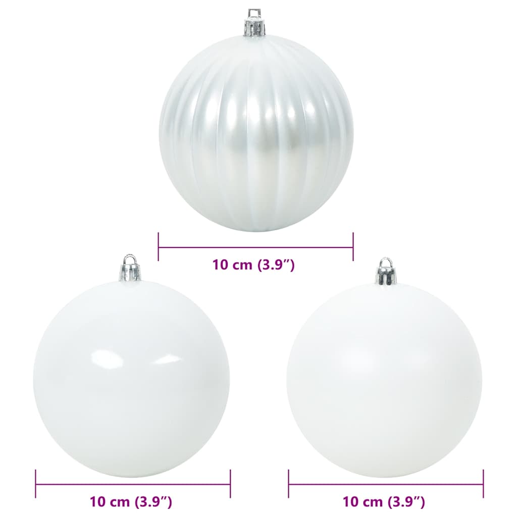 Σετ Χριστουγεννιάτικων Μπαλονιών XL 15 pcs Λευκό Ø 10 εκ LED