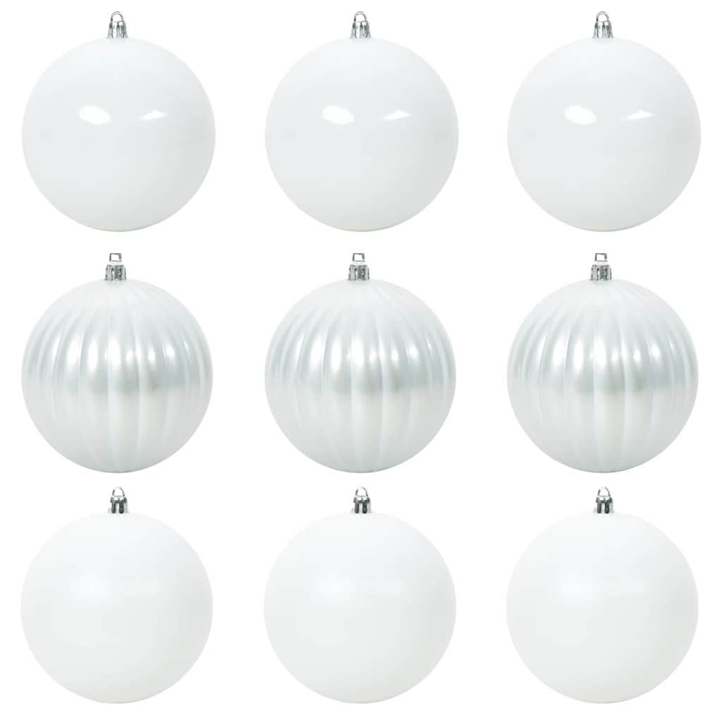 Σετ Χριστουγεννιάτικων Μπαλονιών XL 9 pcs Λευκό Ø 15 εκ. LED