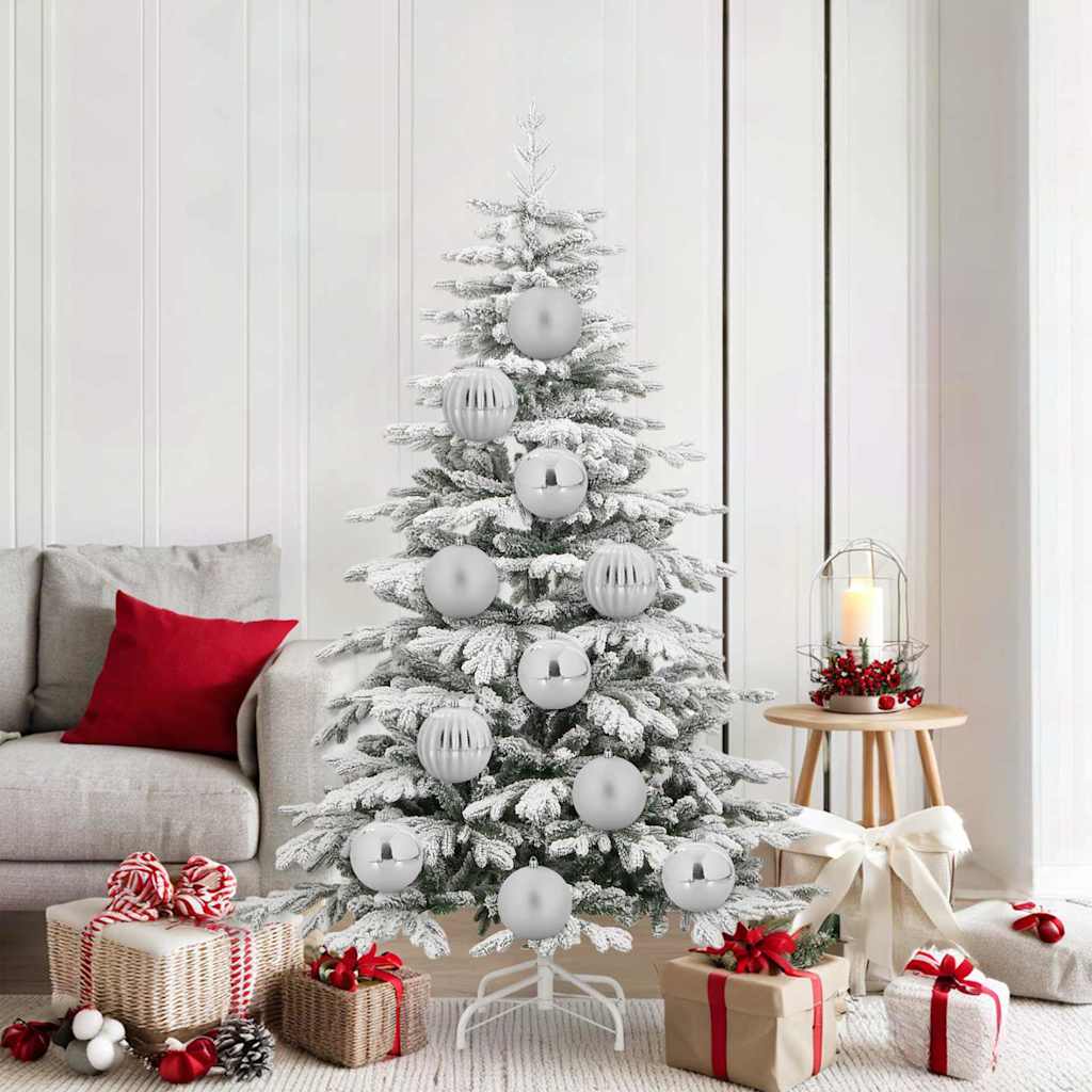 Σετ Χριστουγεννιάτικων Μπαλών XL 9 pcs Ασημί Πλαστικό