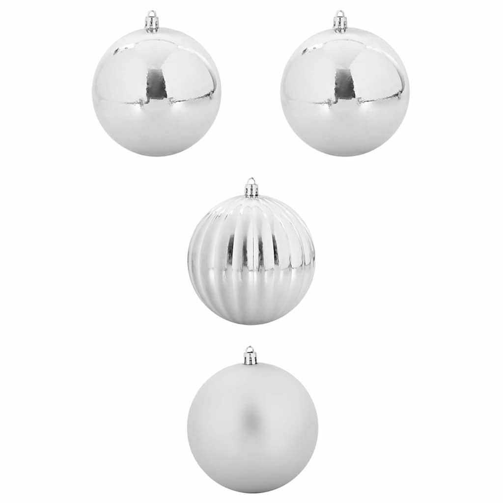 Σετ Χριστουγεννιάτικων Μπαλίτσας XXL 4 pcs Ασημί Ø 20 εκ. LED