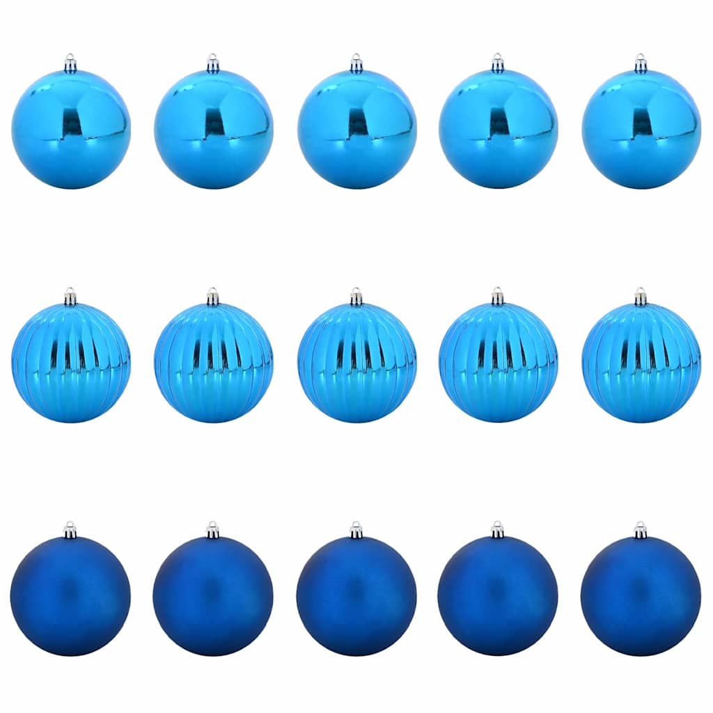 Σετ Χριστουγεννιάτικων Μπαλονιών XL 15 pcs Μπλε Πλαστικό - Pakobazaar