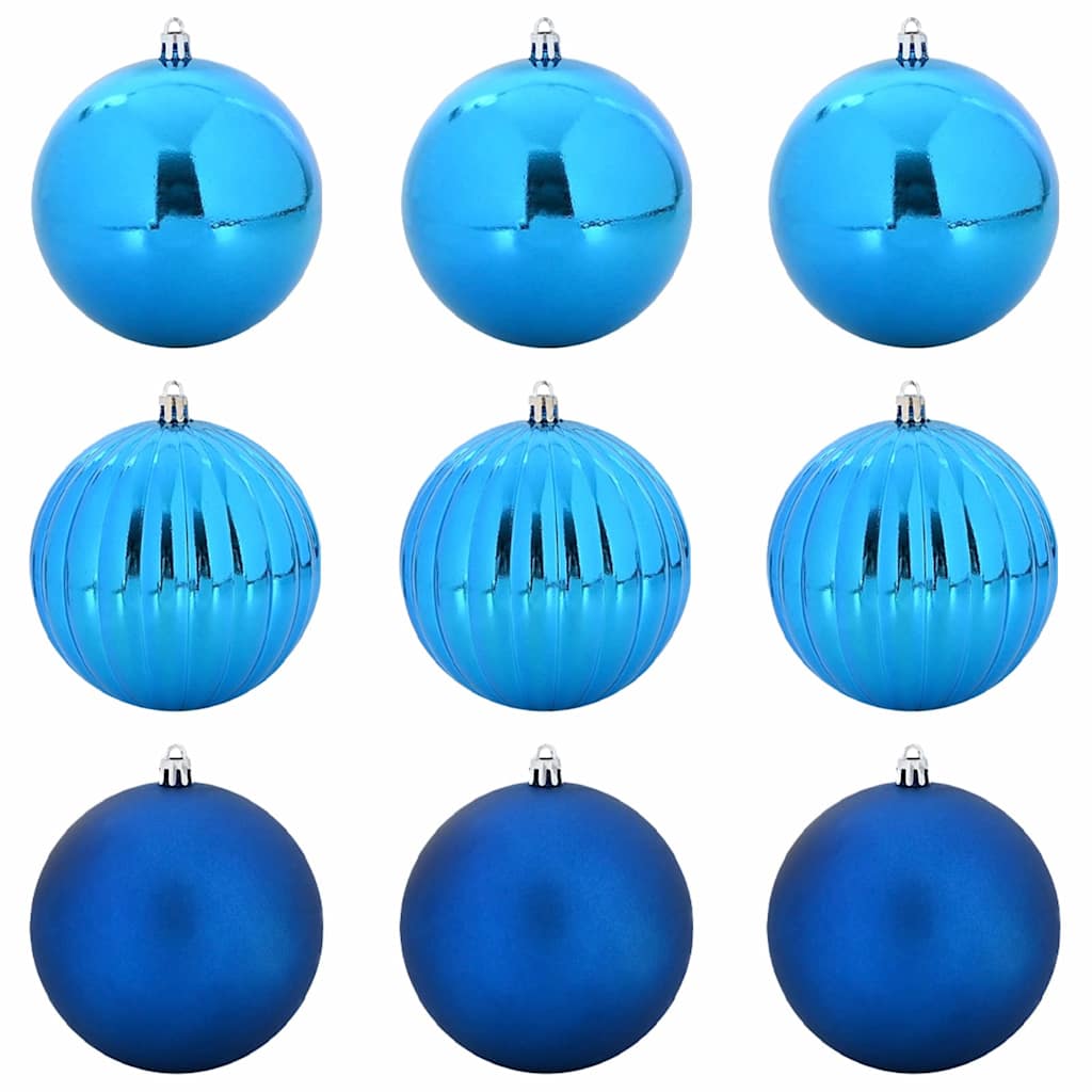 Σετ Μπάλλες Χριστουγέννων XL 9 pcs Μπλε Ø 15 εκ. Πλαστικό LED