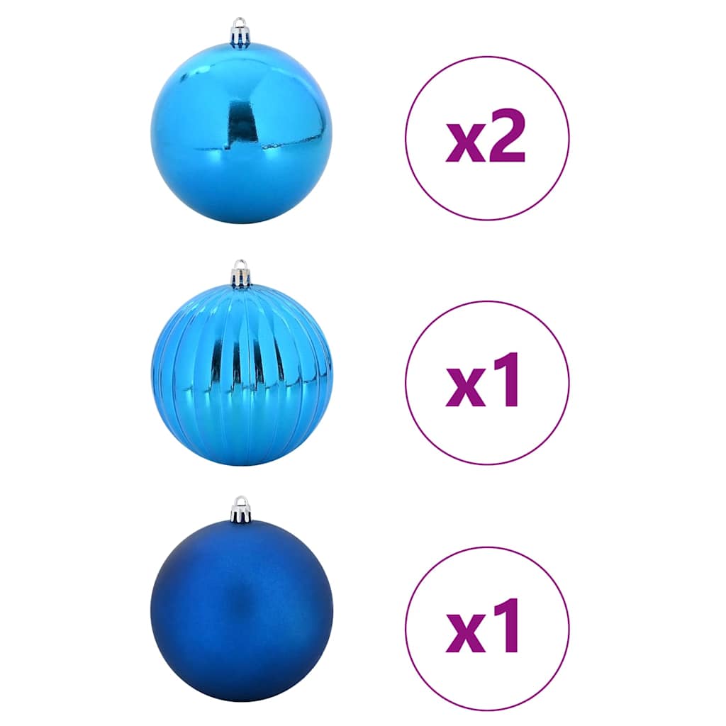 Σέτ Χριστουγεννιάτικων Μπαλών XXL 4 pcs Μπλε Πλαστικό