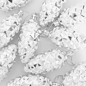 Μπάλα από κουκουνάρι Χριστουγέννων 40 pcs Ασημί Πλαστικό - Pakobazaar