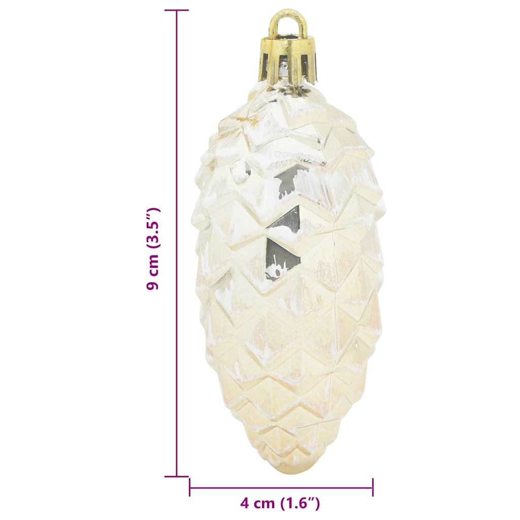 Μπάλα από κουκουνάρι Χριστουγέννων 40 pcs Μπρονζέ Πλαστικό - Pakobazaar