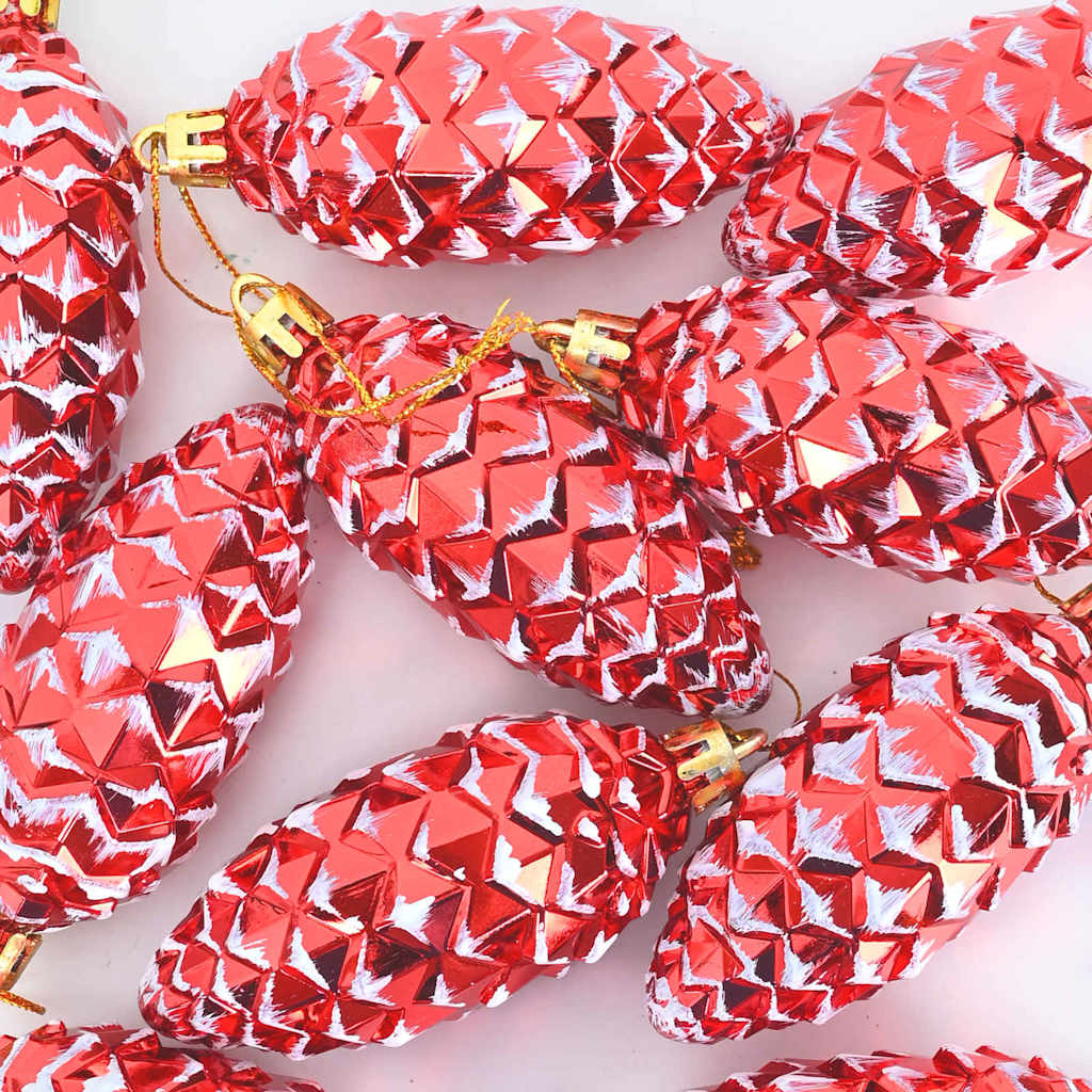 Μπάλα από κουκουνάρι Χριστουγέννων 40 pcs Κόκκινο Πλαστικό - Pakobazaar