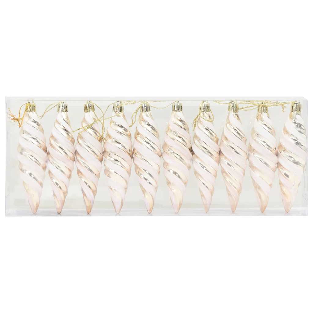 Μπαλίτσα Χριστουγεννιάτικης Σπiral 40 pcs Μπρονζέ Πλαστικό