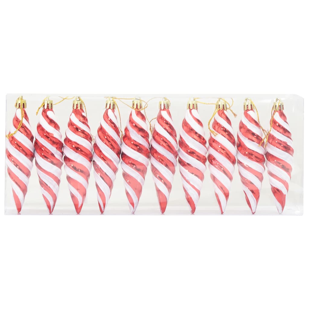 Μπαλίτσα Χριστουγεννιάτικης Σπiral 40 pcs Κόκκινο Πλαστικό