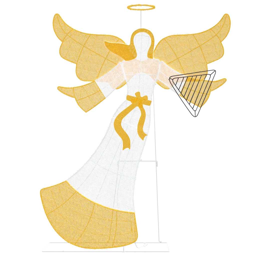 Φωτεινός Γωνιακός Θερμό λευκό 116 x 29 x 158.5 εκ. Πολυεστέρας - Pakobazaar