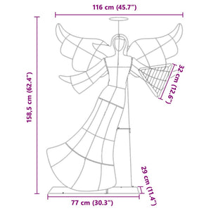 Φωτεινός Γωνιακός Θερμό λευκό 116 x 29 x 158.5 εκ. Πολυεστέρας - Pakobazaar