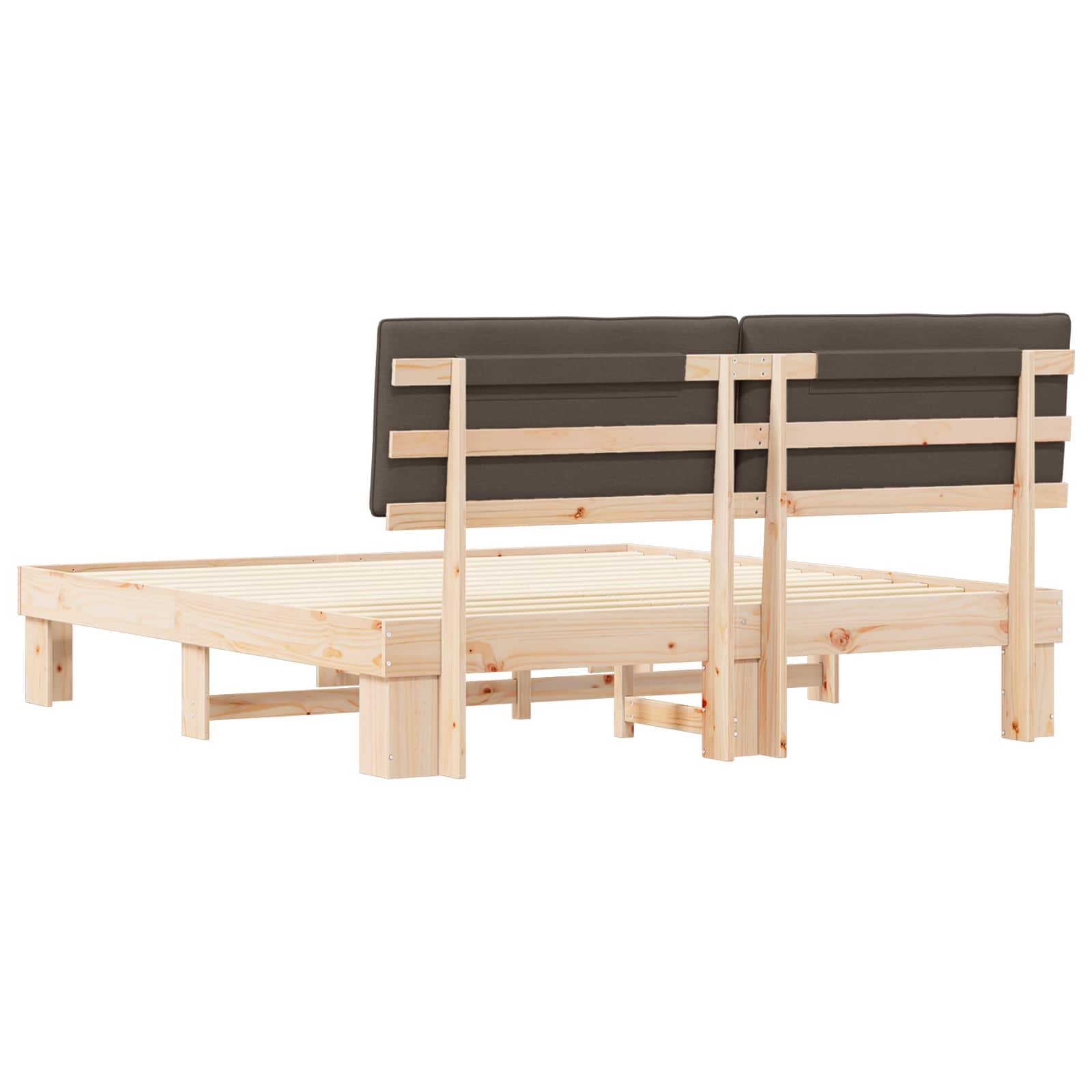 Σκελετός Κρεβατιού με Επενδεδυμένο Κεφαλάρι Taupe 180 x 200 cm