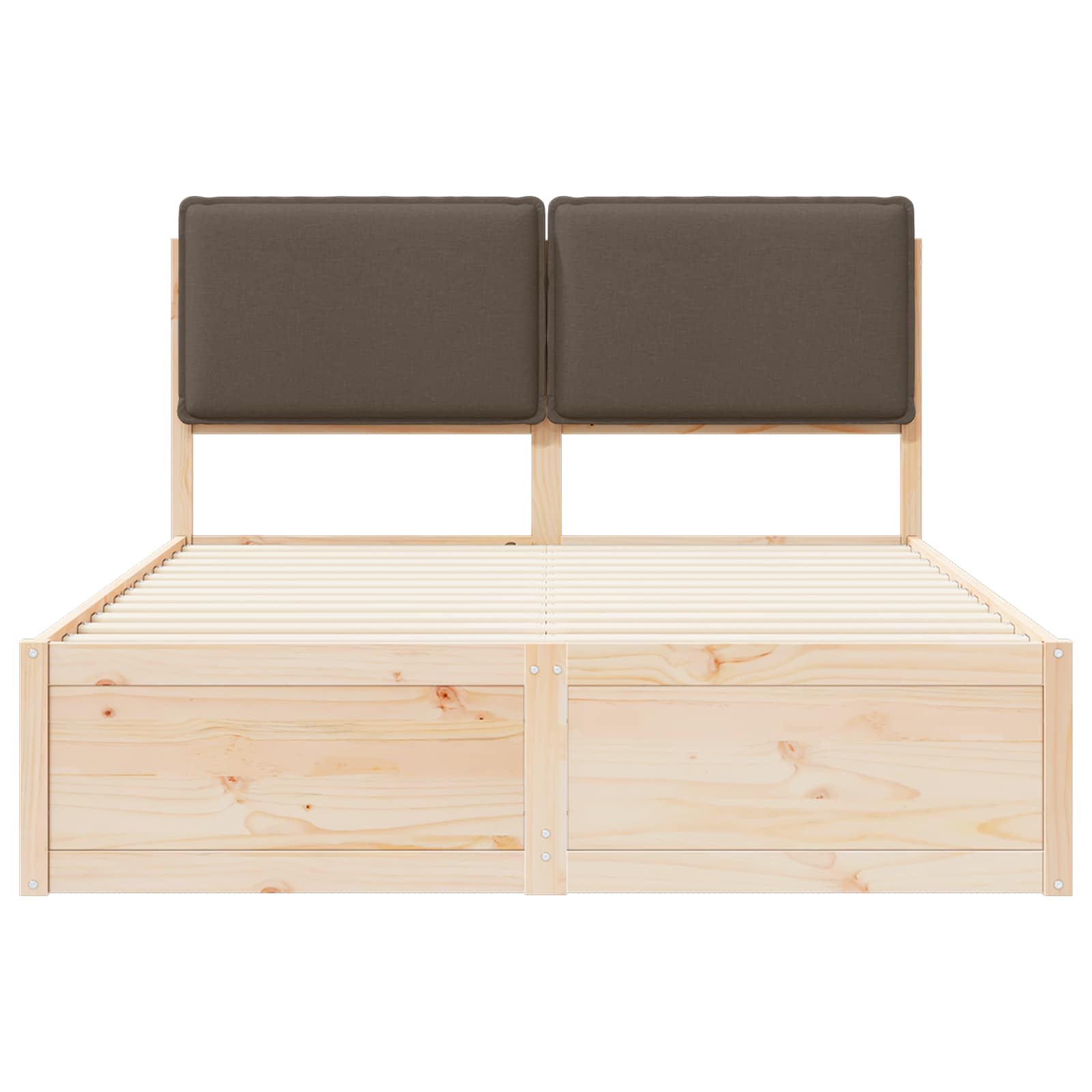 Σκελετός Κρεβατιού με Επενδεδυμένο Κεφαλάρι Taupe 150 x 200 cm