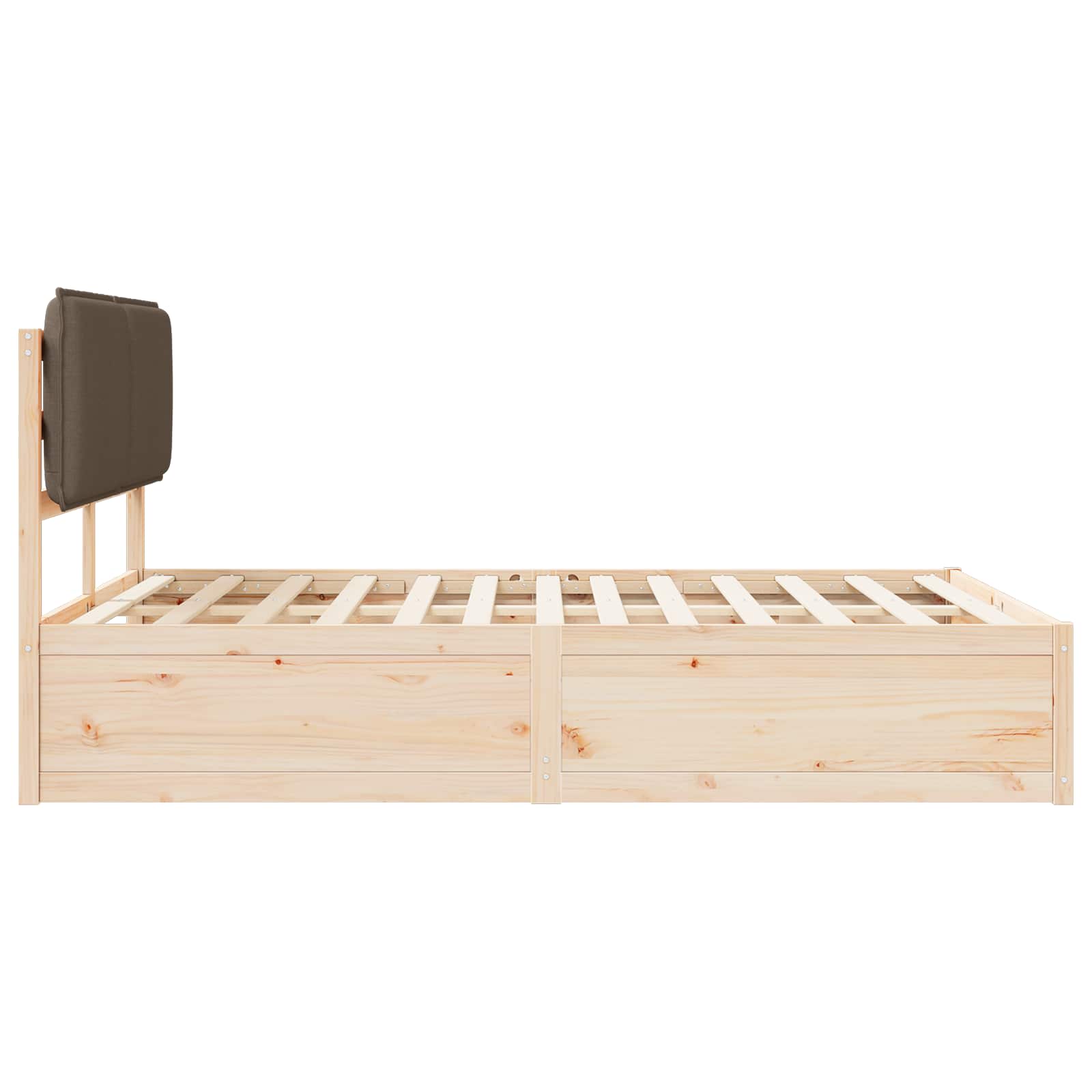 Σκελετός Κρεβατιού με Επενδεδυμένο Κεφαλάρι Taupe 150 x 200 cm