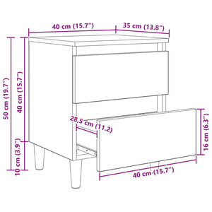 Κρεβάτια Ντουλάπες 2 τμχ. Παλιό Ξύλο 40 x 35 x 50 εκ.