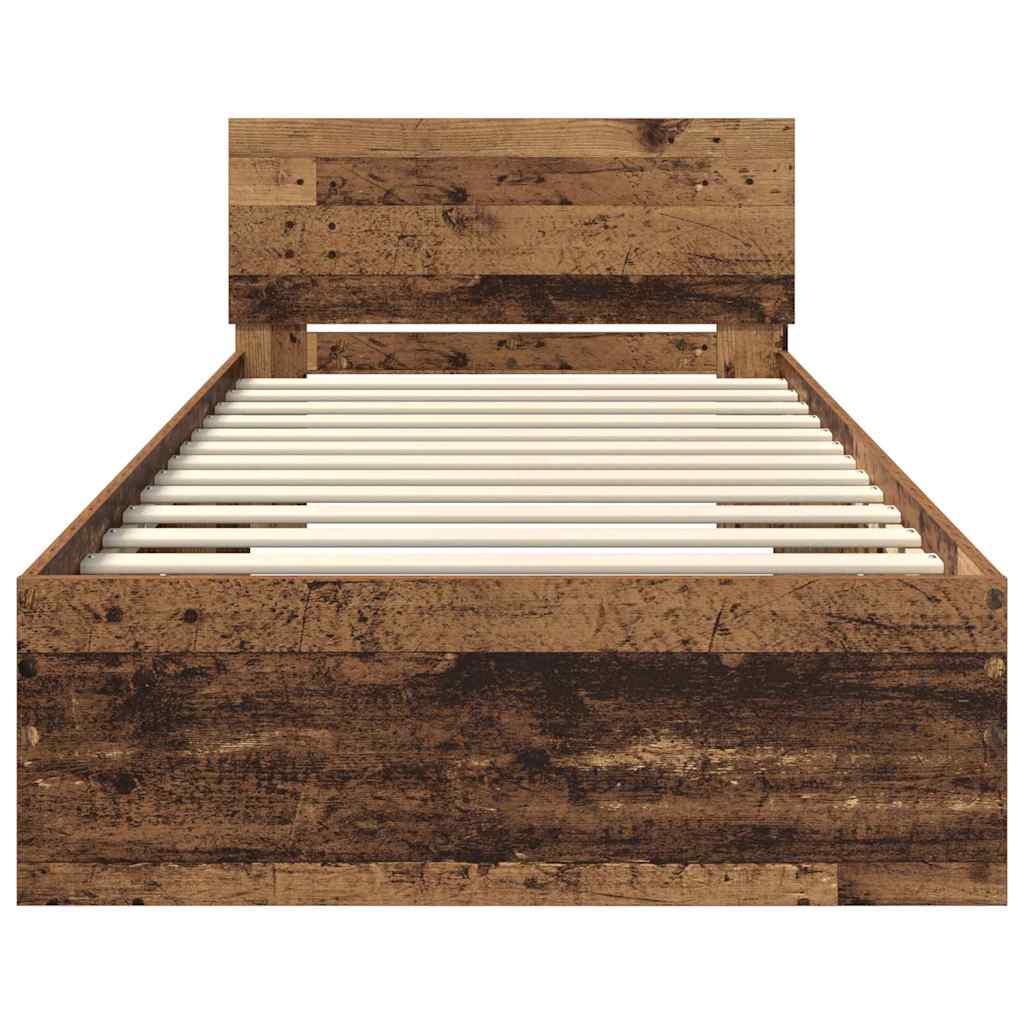 Σκελετός Κρεβατιού Παλιό Ξύλο 90 x 190 cm Επεξεργασμένο ξύλο - Pakobazaar