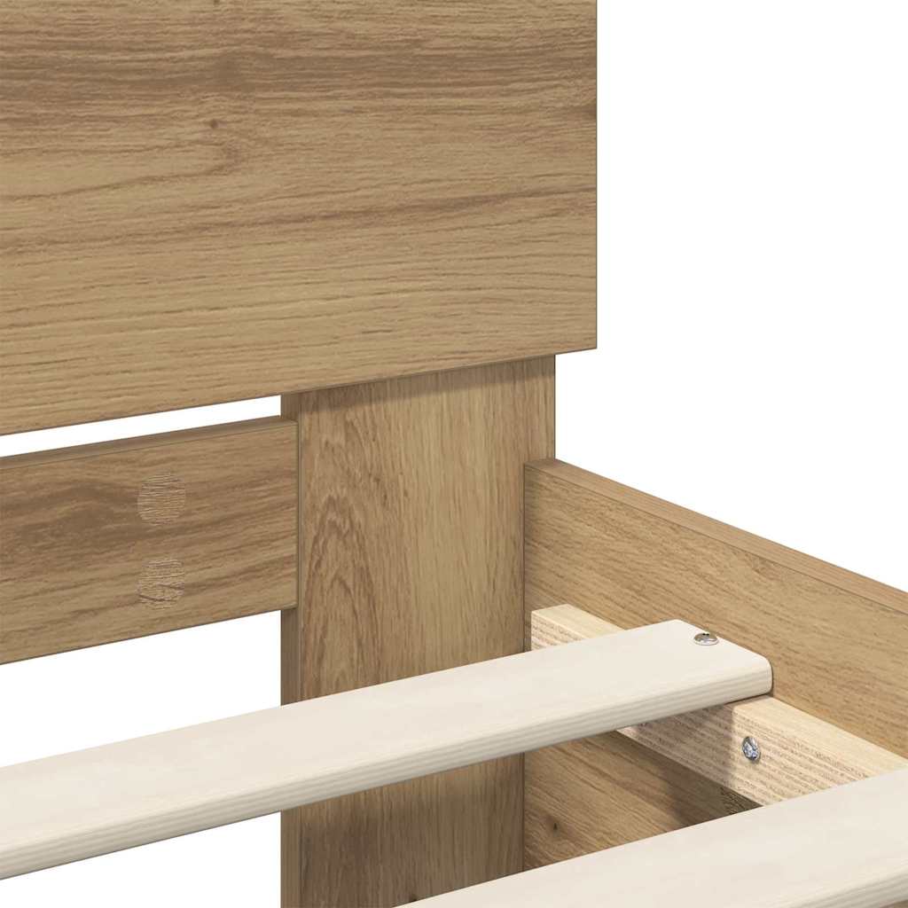 Σκελετός Κρεβατιού Artisan Oak 90 x 190 cm Επεξεργασμένο ξύλο - Pakobazaar