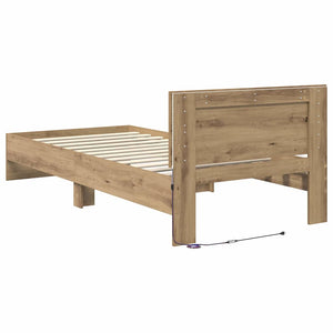 Σκελετός Κρεβατιού Artisan Oak 90 x 190 cm Επεξεργασμένο ξύλο - Pakobazaar