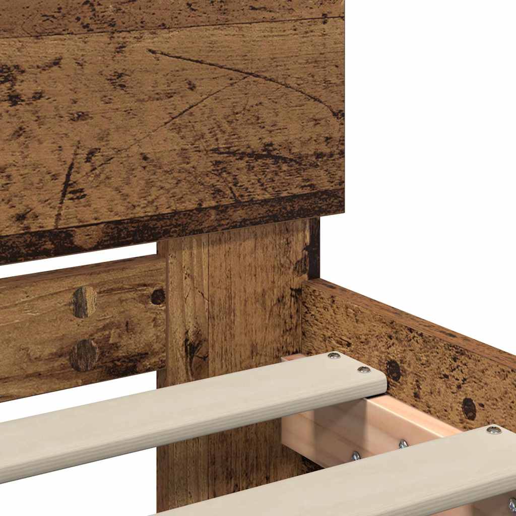 Σκελετός Κρεβατιού Παλιό Ξύλο 75 x 190 cm Επεξεργασμένο ξύλο - Pakobazaar