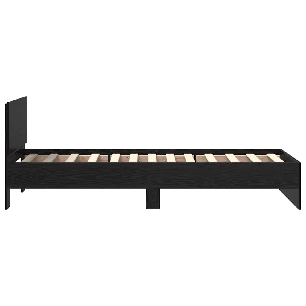 Σκελετός Κρεβατιού Μαύρη Οξυά 75 x 190 cm Επεξεργασμένο ξύλο - Pakobazaar