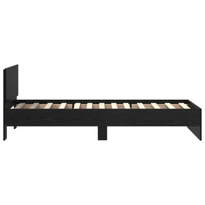 Σκελετός Κρεβατιού Μαύρη Οξυά 75 x 190 cm Επεξεργασμένο ξύλο - Pakobazaar