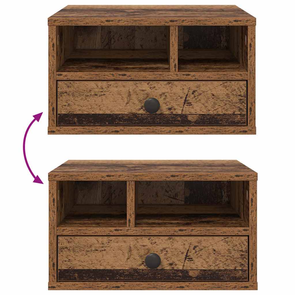 Σταντ Εκτυπωτή Παλιό Ξύλο 40 x 32 x 24 εκ Επεξεργασμένο ξύλο