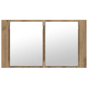 Καθρέφτης Ντουλάπα Μπάνιου με ράφι Artisan Oak 80 x 12 x 45 εκ - Pakobazaar