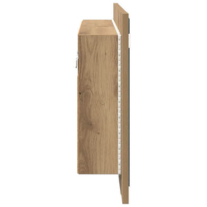 Καθρέφτης Ντουλάπα Μπάνιου με ράφι Artisan Oak 80 x 12 x 45 εκ - Pakobazaar