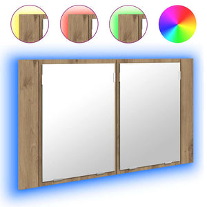 Καθρέφτης Ντουλάπα Μπάνιου με ράφι Artisan Oak 80 x 12 x 45 εκ - Pakobazaar
