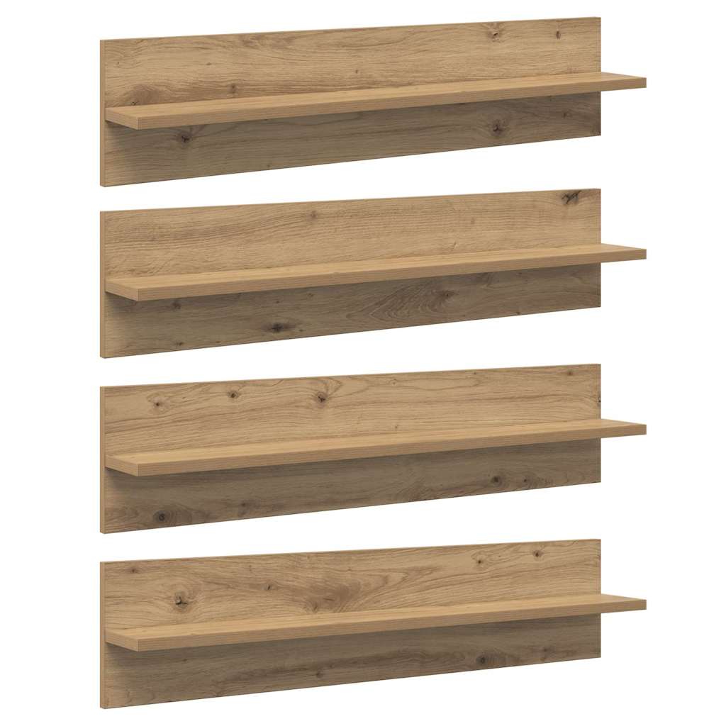 Ράφια Τοίχου με ράφι 4 pcs Artisan Oak 80 x 11,5 x 18 εκ - Pakobazaar